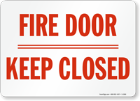 Fire Door Keep Closed Sign