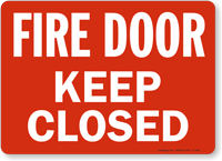 Fire Door Keep Closed Sign