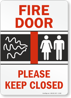 Fire Door Please Keep Closed Sign