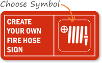 Custom FIRE HOSE Sign