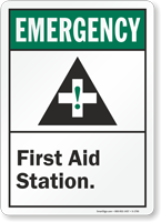 Emergency (ANSI)  Sign