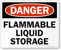 Flammable Liquid Storage Danger Sign