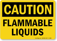 Flammable Liquids OSHA Caution Sign