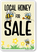 Local Honey For Sale Sign