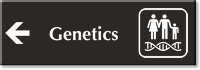 Genetics Engraved Sign Family Genes Left Arrow Symbol