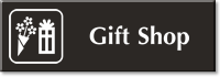 Gift Shop Engraved Sign Gift Pack Bouquet Symbol