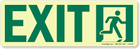 GlowSmart™ Directional Exit Sign Right Sign