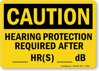 Hearing Protection Required Sign OSHA Caution
