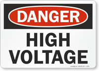 Danger High Voltage Sign