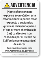 Hotel Exposure Prop 65 Sign