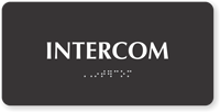 Intercom TactileTouch Braille Sign
