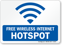 Free Wireless Internet Hotspot Sign