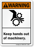 Keep Hands Out Of Machinery Warning Sign