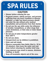Kentucky Spa Rules Sign
