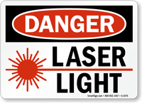 Danger Laser Light Sign