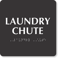 TactileTouch™ Laundry Chute Sign with Braille