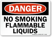 OSHA Danger No Smoking Flammable Liquids Sign