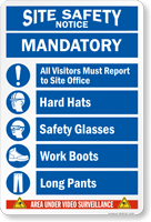 Mandatory Area Under Video Surveillance Sign