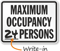 Maximum Occupancy Persons Pool Rule Sign