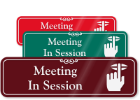 Meeting In Session ShowCase Wall Sign