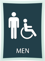 Men Bathroom Men/Handicapped Sign