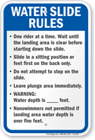 Montana Water Slide Rules Sign