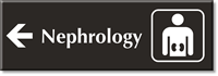 Nephrology Engraved Sign Kidney Left Arrow Symbol