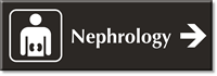 Nephrology Engraved Sign Kidney Right Arrow Symbol