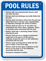 New Hampshire Pool Rules Sign