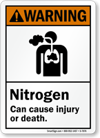 Nitrogen Can Cause Injury Or Death Warning Sign