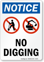 No Digging Sign