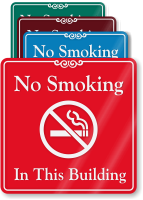 No Smoking In This Building Sign