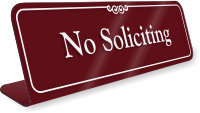 No Soliciting Sign