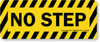 No Step With Thin Stripes Floor Safety Sign