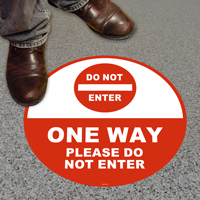 Social Distancing Circular Floor Sign