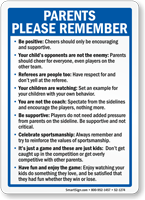 Parents Please Remember Playground Rules Sign