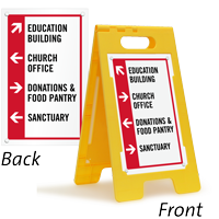 Parking Lot Directory Custom Standing Floor Sign