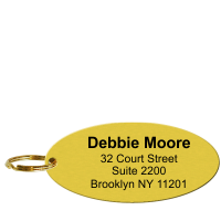 Personalized Brass Key Chain Add Name Address
