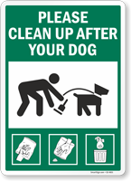 Please Clean Up After Your Dog Sign