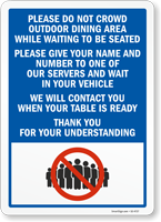 Outdoor Dining Area Sign