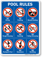 Pool Rules Symbol Sign