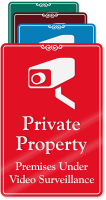 Premises Under Video Surveillance ShowCase Wall Sign