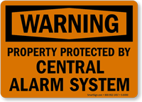 Property Protected Alarm System Sign