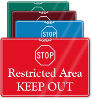 Restricted Area, Keep Out ShowCase Wall Sign