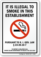 It Is Illegal To Smoke Sign