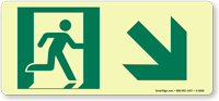 GlowSmart™ Directional Emergency Signs Arrow Down
