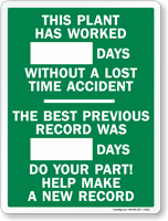 Scoreboard Plant Has Worked Sign