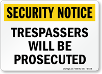 Security No Trespassing
