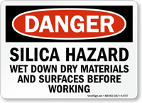 OSHA Silica Hazard Sign