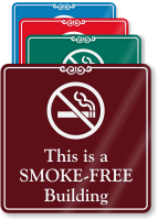 This Is Smoke Free Building ShowCase Wall Sign